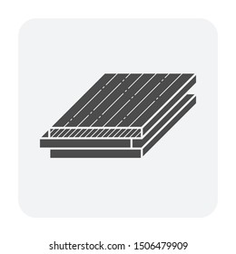 Wood floor vector icon design for interior architectural design work.