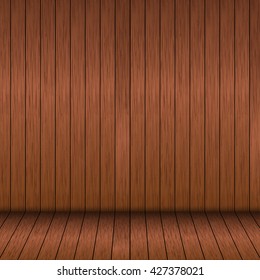 Wood floor and wood wall