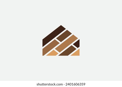 Wood flooring logo design vector template