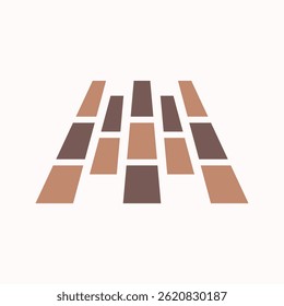 Wood flooring logo design vector template