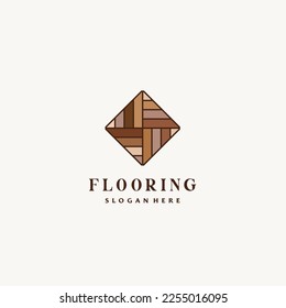 Wood flooring parquet hardwood texture vinyl hardwood logo design icon vector illustration