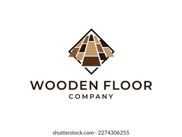 Wood flooring parquet hardwood texture logo design