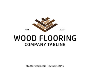 Wood flooring parquet hardwood texture logo design