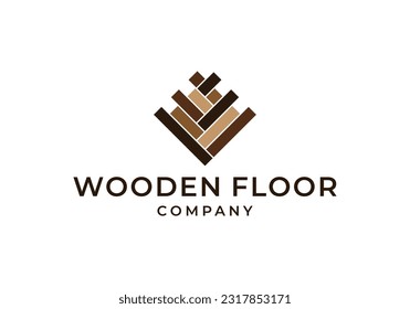 Wood flooring parquet hardwood texture logo design