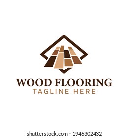 Wood flooring premium logo vector