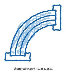 wood form making machine sketch icon vector. Hand drawn blue doodle line art wood form making machine sign. isolated symbol illustration