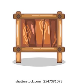 wood frame board illustration background template