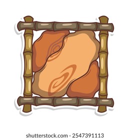 wood frame board illustration background template