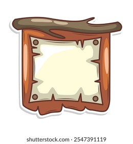 wood frame board illustration background template