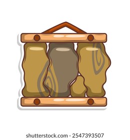 wood frame board illustration background template