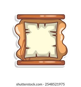 wood frame board illustration background template