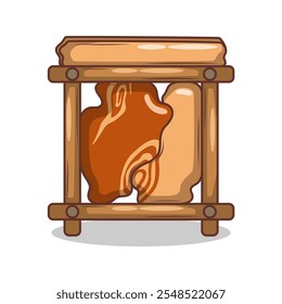 wood frame board illustration background template