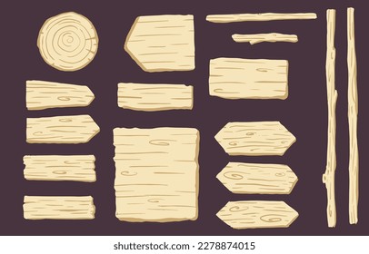 Wood frame collection of safari object set.Editable vector illustration for birthday invitation,postcard and sticker