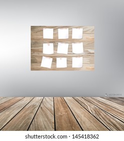 Marco de madera y parqué de madera. Ilustración del vector