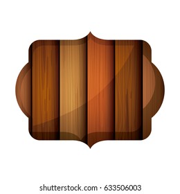 Wood frame icon. material texture decoration wall and table theme. Isolated design. Vector illustration