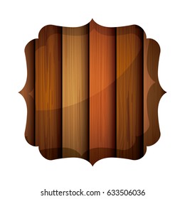 Wood frame icon. material texture decoration wall and table theme. Isolated design. Vector illustration