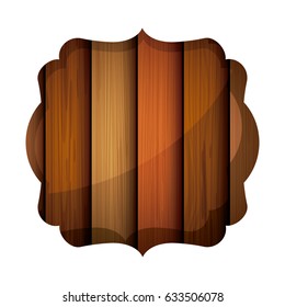 Wood frame icon. material texture decoration wall and table theme. Isolated design. Vector illustration