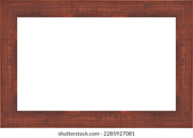 Wood frame isolated on white background. Vector illustration eps 10