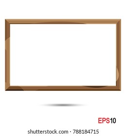 wood frame on white background.