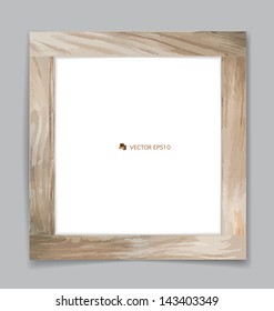 Wood frame for a picture. Vector illustration