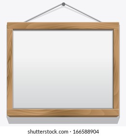 Wood frame with texture isolated on white