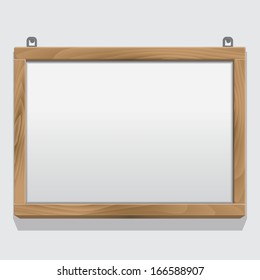 Wood frame with texture isolated on white