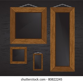wood frames vector illustration