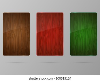 Wood framework set. Vector illustration.