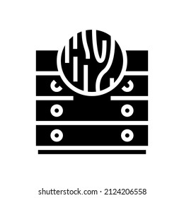 wood furniture glyph icon vector. wood furniture sign. isolated contour symbol black illustration