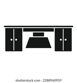 Wood furniture icon simple vector. Interior design. Home table