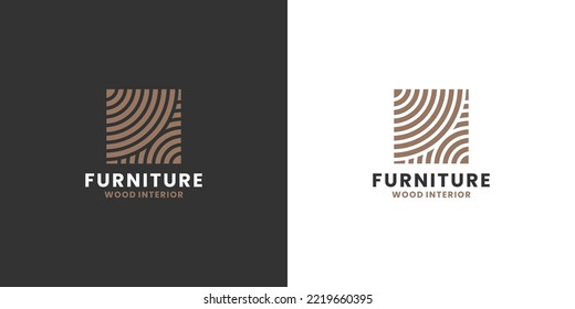 inspiración en el diseño del logotipo del mobiliario de madera