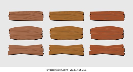 Wood game buttons template set.