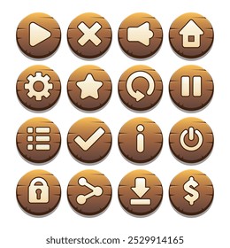 The wood game icon vector.