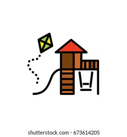 Wood game park icon