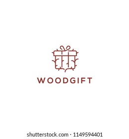 wood gift icon template