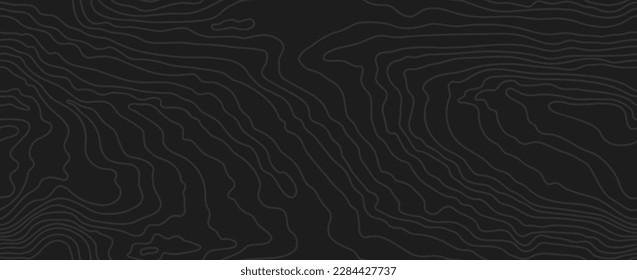 Wood grain black texture. Seamless wooden pattern. Abstract line background. Tree fiber vector illustration