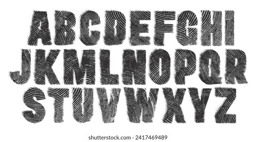 Wood grain texture font. Mis-printed, Faded and worn wood texture font. Highly detailed hand textured characters.