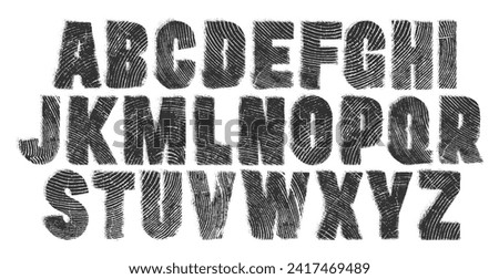 Wood grain texture font. Mis-printed, Faded and worn wood texture font. Highly detailed hand textured characters.
