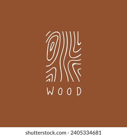 Wood grain texture. For Logo. Abstract background. Vector illustration