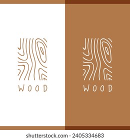 Wood grain texture. For Logo. Abstract background. Vector illustration