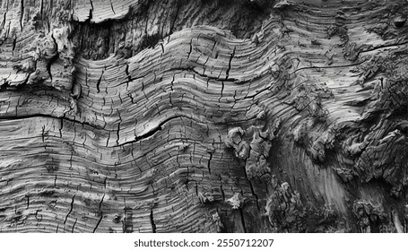 Textura de grano de madera de tocón de árbol viejo con grietas. Textura de madera. Fondo hecho de un primer plano de un viejo tronco de árbol. 
