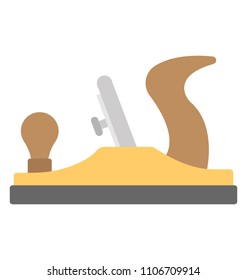 
Wood grater, smoothing plane flat vector
