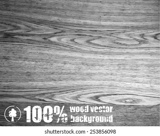 Wood gray-scale vector background 