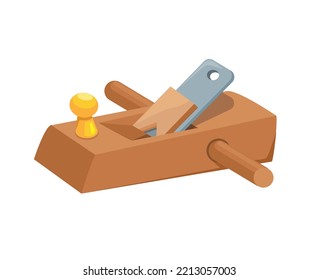 Wood Grinder vintage manual, cartpenter work tool object illustration vector