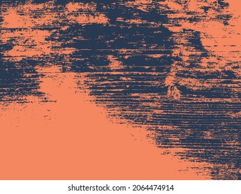 Wood grunge texture background. Abstract orange dark blue old rough wooden surface retro design.