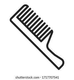 Wood hairbrush line black icon. Natural hair care. Zero waste lifestyle. Eco friendly. Outline pictogram for web page, mobile app, promo.
