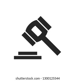 Wood Hammer Icon In Thick Outline Style. Black And White Monochrome Vector Illustration.