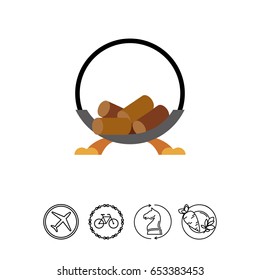 Wood holder icon