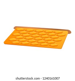 Wood honey comb icon. Cartoon of wood honey comb vector icon for web design isolated on white background