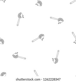 Wood honey spoon icon. Outline illustration of wood honey spoon vector icon for web design isolated on white background